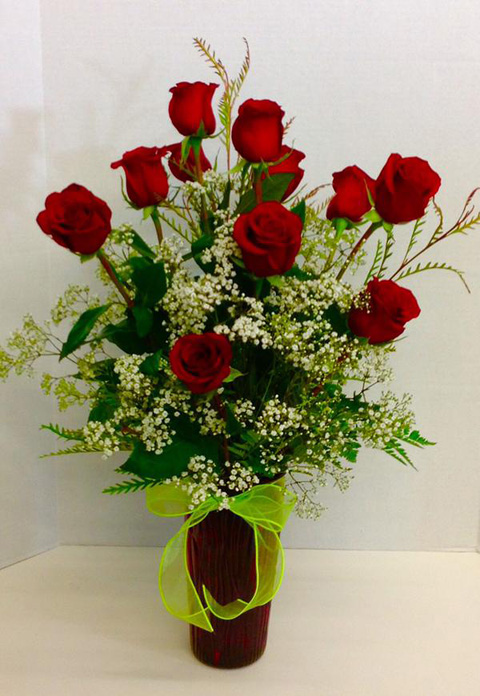 Red rose floral arrangement